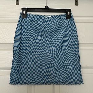 wild fable checkered mesh skirt